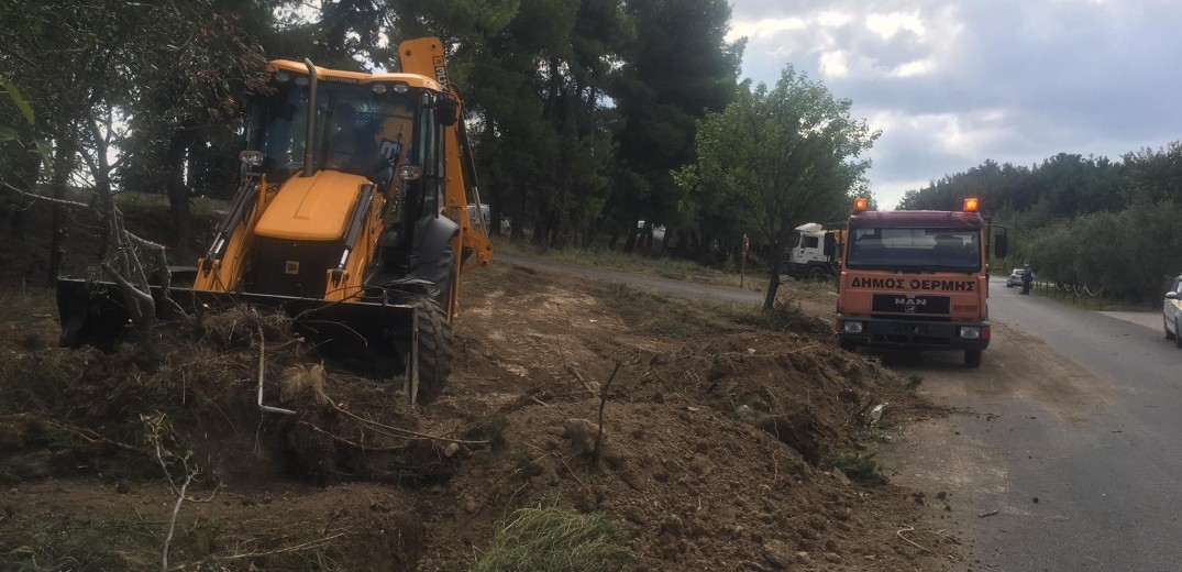 Περιφέρεια Κεντρικής Μακεδονίας: Εργασίες καθαρισμού στην επαρχιακή οδό Ρύσιου – Ταγαράδων –Βασιλικών