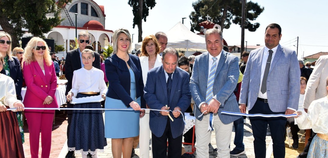 Χαλκιδική: Εγκαινιάστηκε η ανάπλαση της Κεντρικής Πλατείας Ν. Ηράκλειας