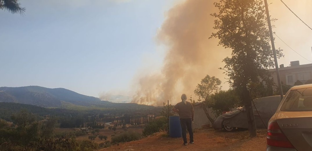 Αναζωπυρώθηκε η φωτιά στη Μάνδρα