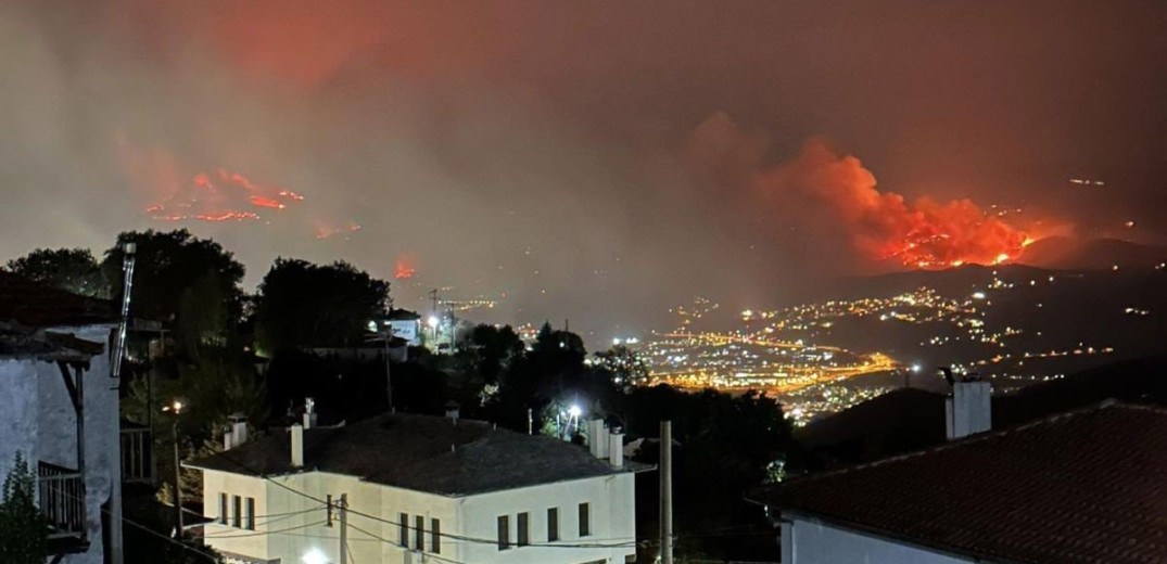 Νύχτα αγωνίας στον Βόλο - Μάχη στα Γλαφυρά και στα Μελισσάτικα - Πέρασε από τη ΒΙΠΕ Β&#x27; η φωτιά - Δείτε εικόνες και βίντεο