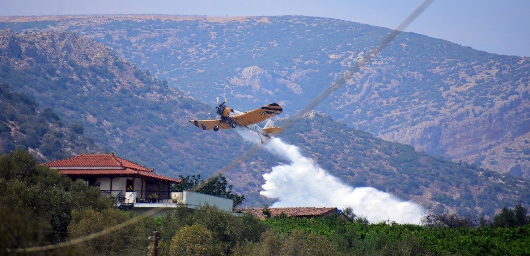 Σέρρες: Υπό μερικό έλεγχο η πυρκαγιά σε δασική έκταση στην περιοχή Γάζωρος