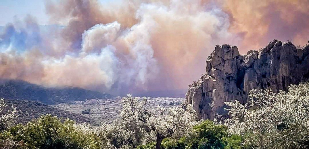 Μεγάλη αναζωπύρωση στη Βοιωτία (βίντεο)