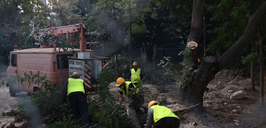 Νέα ένταση στα Εξάρχεια με πολίτες για την κοπή των δέντρων - Τέσσερις προσαγωγές (βίντεο)