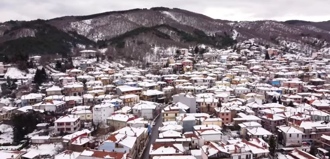 Όμορφες εικόνες από τη χιονισμένη ορεινή Χαλκιδική (βίντεο, φωτ.)