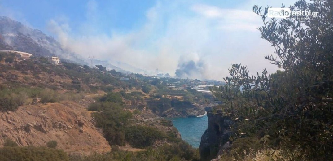 Οριοθετήθηκε η πυρκαγιά στο Λασίθι (βίντεο)