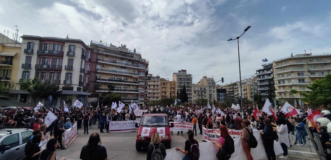 Θεσσαλονίκη: Στο ΥΜΑΘ η πορεία των εργατικών σωματείων