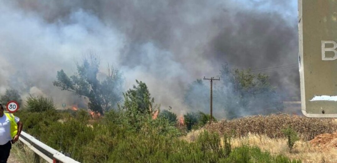 Φωτιά σε βιομηχανική περιοχή έξω από την Τρίπολη - Κάηκαν αυτοκίνητα