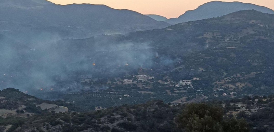 Χωρίς ενεργό μέτωπο η φωτιά στο Ρέθυμνο