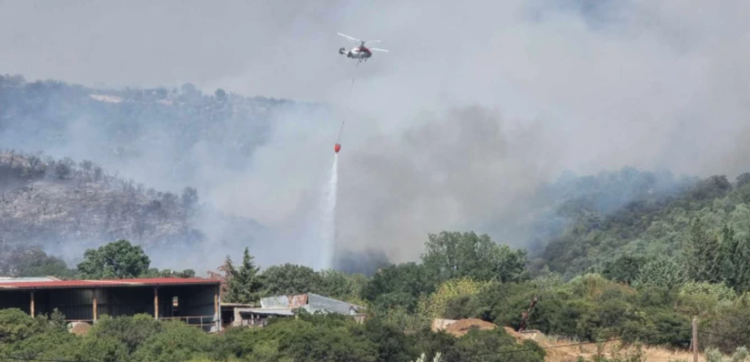 Φωτιά στη Ροδόπη: Πάνω από 100 πυροσβέστες στη μάχη με τις φλόγες