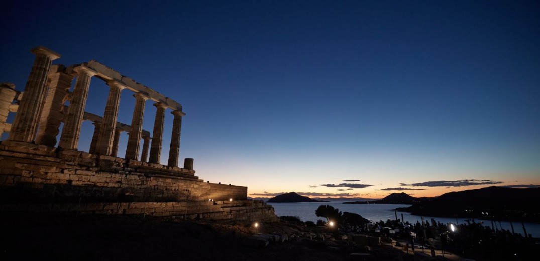 Ο Κ. Μητσοτάκης εγκαινίασε τον νέο φωτισμό στον Ναό του Ποσειδώνα στο Σούνιο - Δείτε φωτογραφίες