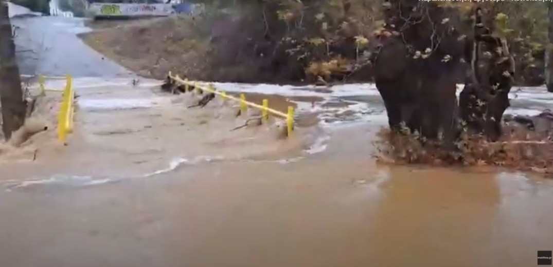 Θεσσαλονίκη: Υπερχείλισε το Φράγμα της Θέρμης από την κακοκαιρία Bora (βίντεο)