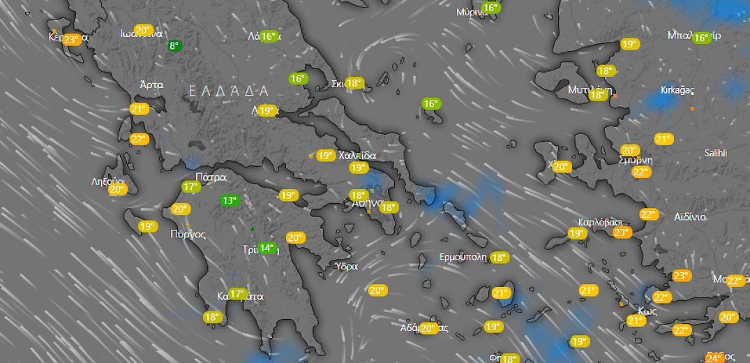 O καιρός της Μ. Τετάρτης 24 Απριλίου 2019