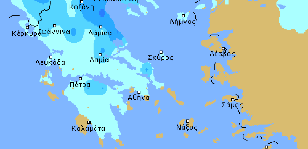 Ο καιρός της Τετάρτης 5 Ιουνίου 2019