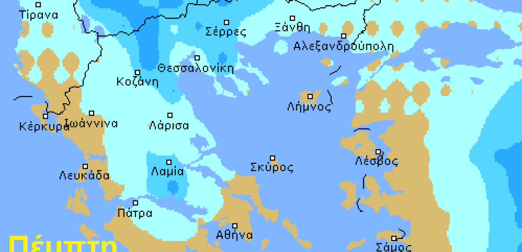 Ο καιρός της Πέμπτης 20 Ιουνίου 2019