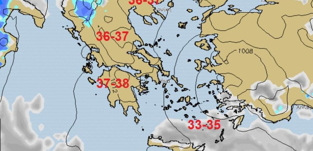 Ο καιρός της Κυριακής, 25 Αυγούστου 2019