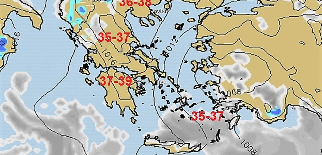 Ο καιρός της Τρίτης, 27 Αυγούστου 2019