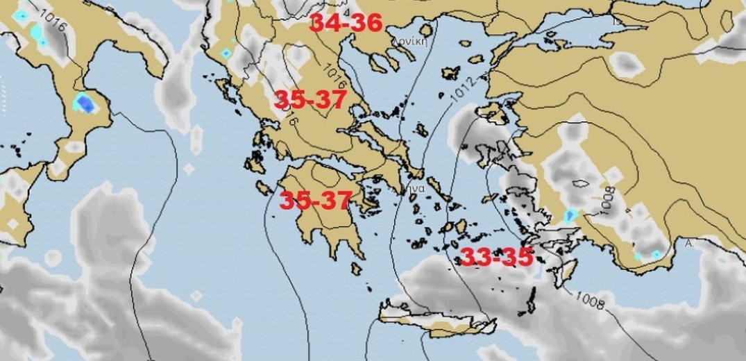 Ο καιρός της Τετάρτης, 28 Αυγούστου 2019