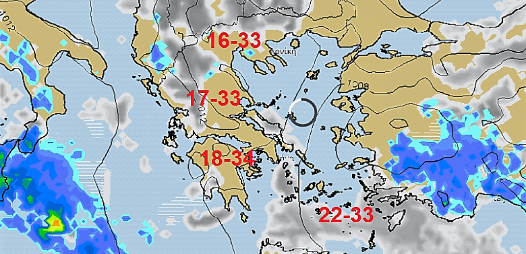 Ο καιρός της Πέμπτης, 5 Σεπτεμβρίου 2019