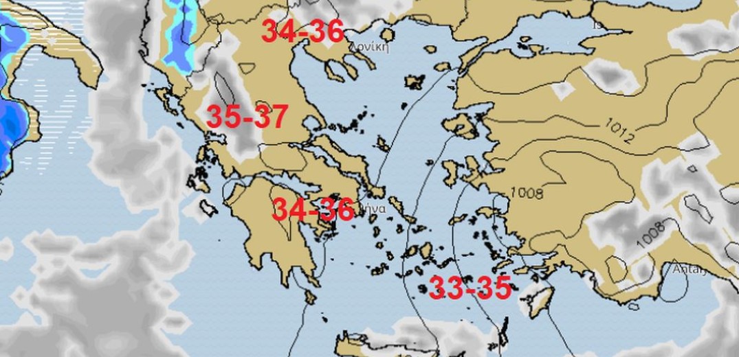 Ο καιρός της Παρασκευής, 30 Αυγούστου 2019