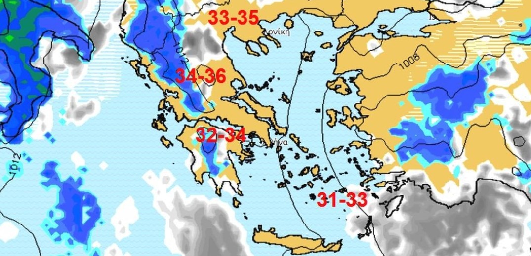 Ο καιρός της Τρίτης 3 Σεπτεμβρίου 2019