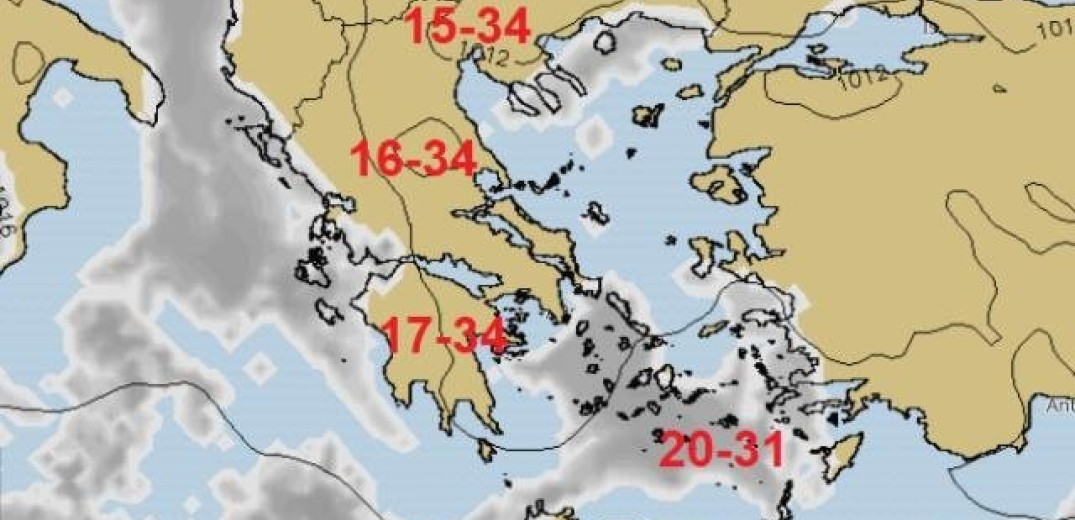 Ο καιρός της Τετάρτης 18 Σεπτεμβρίου 2019