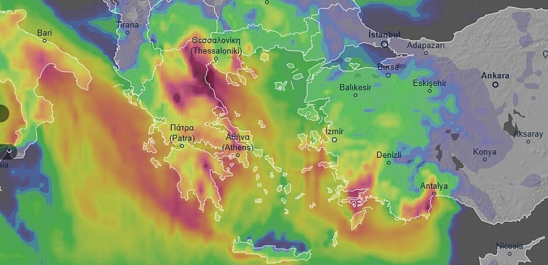 Σφοδρές βροχοπτώσεις, κίνδυνος για τοπικά πλημμυρικά φαινόμενα τη Δευτέρα 25 Νοεμβρίου 2019