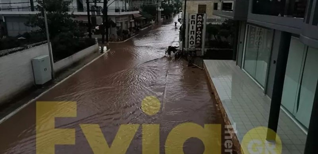 Σοβαρά προβλήματα από την κακοκαιρία στην Εύβοια - Δύο νεκροί (Βίντεο - Φωτ.)