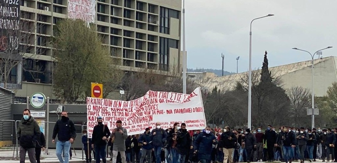 Χωρίς επεισόδια η πορεία των φοιτητών (βίντεο, φωτ.)