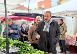 Η πρώτη περιοδεία στην πόλη του μετά την εκλογή στην αρχηγία του ΣΥΡΙΖΑ